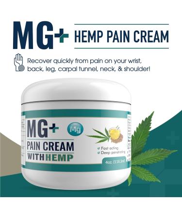 MARS WELLNESS MG+ w/Hemp Pain Cream 4 oz - Magnesium & Arnica Relief for Arthritis, Muscle & Joint Pain - Numbing & Healing Cream for Leg Cramps - 1 Pack - Buy Online on GoSupps.com