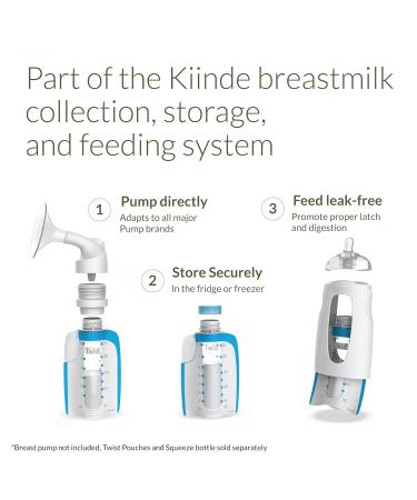 Kiinde Twist Active-Latch Nipples - Seamless Transition Between Bottle and Breast, Slow Flow, 2 Pack - Buy Online on GoSupps.com