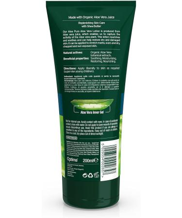 Aloe Pura Organic Aloe Vera Lotion 200ml - Natural, Vegetarian, Cruelty-Free - Buy Online on GoSupps.com