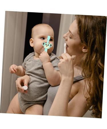 Healvian Silicone Teether Toothbrush | Soft Fur Toddler Training Brush for Teething Relief - Durable & Safe - Buy Online on GoSupps.com