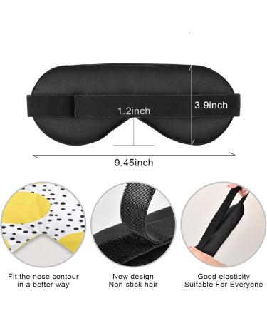 Lightweight Sleep Mask - Abstract Eye Cover with Adjustable Strap for Men & Women | Yellow Dot Blindfold for Travel & Naps - Best Light Blocking Eye Mask - Buy Online on GoSupps.com