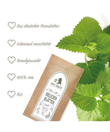 Organic Lemon Balm Tea - Premium 100g Cut Leaves | Best Herbal Tea for Relaxation & Wellness - Buy Online on GoSupps.com