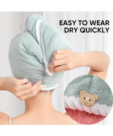 Shop Coral Fleece Quick Drying Hair Towel | Soft & Absorbent Unisex Hair Wrap for Skincare Makeup & Spa - International Shipping - Buy Online on GoSupps.com