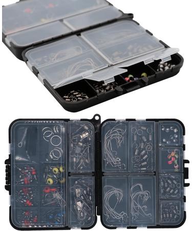 SUPERTHEO 158pcs Fishing Accessories Kit with Hooks, Sinkers, Swivels, and Tackle Box for Bass Casting - Complete Fishing Set for Beginners and Experts - Buy Online on GoSupps.com