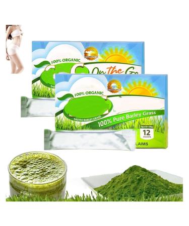 Qoobom Salveo Barley Grass Powder 100% Pure and Organic Salveo Well - Organic Barley Grass Juice Powder Improve Your Health Naturally Excretes Body Waste in Just 2 Weeks