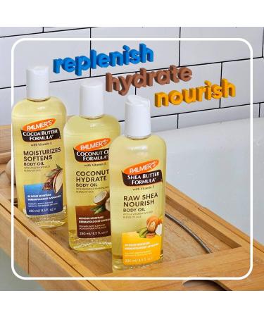 Palmer's Body Oil Variety Pack Cocoa Butter Coconut and Shea Dermatologist Approved Instant Absorption Bath Body & Shower 3 Pack (8.5 oz x 3) - Buy Online on GoSupps.com