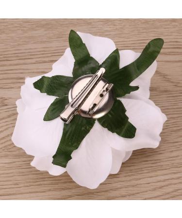 KALLORY Womens Hair Clips Rose Brooch Pin Rose Hair Clip Flower Hairpin Flower Hair Clip Artificial Flower Brooch for Women Party (1 Piece White) Rose Flower Hair Clip Bridal Hair Clip - Buy Online on GoSupps.com