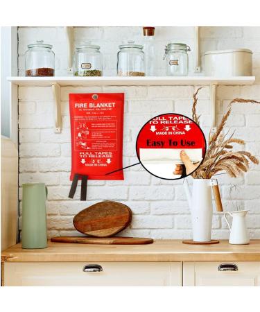 Jdox Fire Blankets 2 Pack - Fiberglass Emergency Fire Blanket for Home, Kitchen, Car & Office (39.3 inch) - Buy Online on GoSupps.com