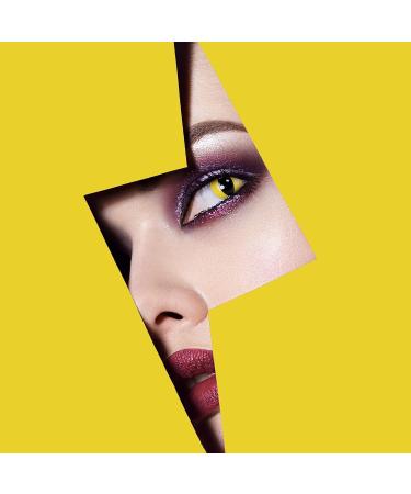 Shop Funnylens Yellow Cat Eye Contact Lenses | Halloween & Carnival | -5.00 Diopters | Free Lens Case - Buy Online on GoSupps.com