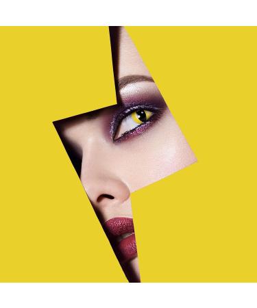 Shop Funnylens Crazy Yellow Cat Eye Contact Lenses | Top Quality for Halloween & Carnival | Free Tank | -2.00 Dioptria - Buy Online on GoSupps.com
