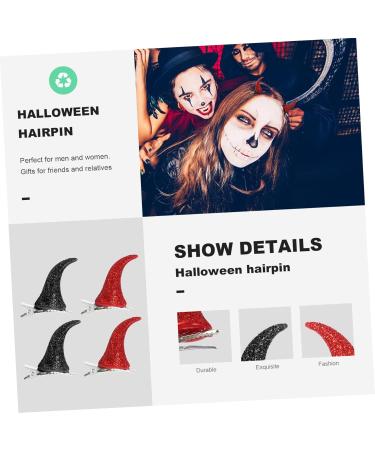 minkissy 1 Set 2 Pairs Horn Hairpin Baby Girl Accessories Devil Hair Clips Glitter Halloween Hair Clips Halloween Bag Xmas Hair Clips Horror Hair Clips Props Plastic Universal Men and Women - Buy Online on GoSupps.com