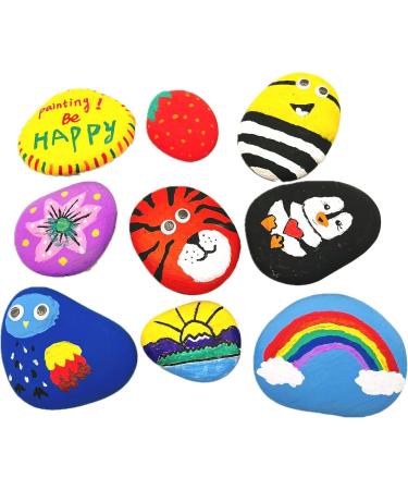 20PCS Painting Rocks  3"-4" DIY Rocks Flat & Smooth Kindness Rocks for Arts  Crafts  Decoration  Large Rocks for Painting Hand Picked for Painting Rocksâ¦ - Buy Online on GoSupps.com