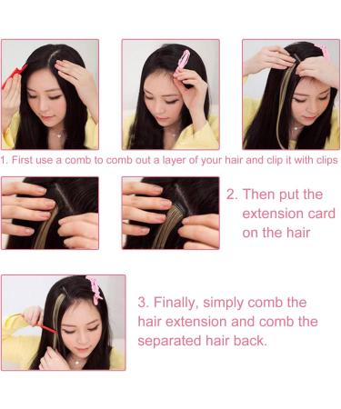 25 Pieces Of Colored Hair Extension Clips 55cm Long Long Hair Short Hair Straight Hair Simulation Hair Can Be Cut In Length Suitable For Parties And Daily Dress-up. - Buy Online on GoSupps.com