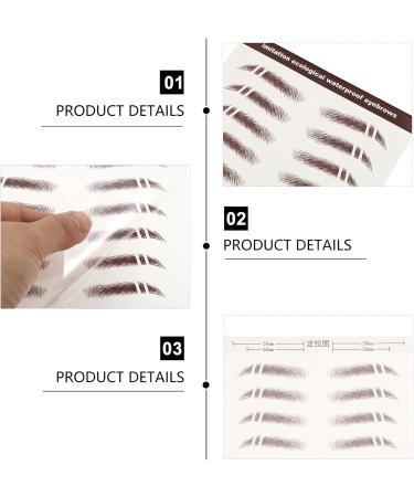 Beavorty 48 pcs eyebrow stickers makeup stickers tattoo eyebrow Artificial Eyebrow Tattoos woman shaper hair - Buy Online on GoSupps.com