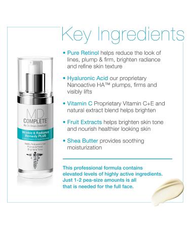 MD Complete Wrinkle Radiance Trio by Dr. Brian Zelickson | Anti-Aging Skincare with Retinol Vitamin C Peptides & Hyaluronic Acid - Shop Internationally - Buy Online on GoSupps.com