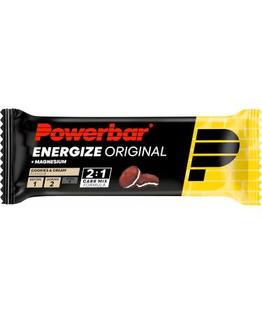Powerbar Energize Original Cookies & Cream - High Carb Energy Bar 15x55g | C2MAX with Magnesium & Sodium - Ideal for Endurance & Performance - Buy Online on GoSupps.com