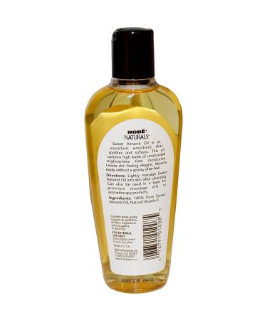Hobe Labs Naturals Sweet Almond Oil 4 fl oz - Pure Moisturizing Oil for Skin & Hair - Buy Online on GoSupps.com