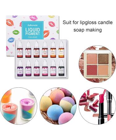 Stronrive 12 Colors Lip Gloss Liquid Pigment - DIY Lipstick Cosmetic Dye for Lip Gloss Production - Buy Online on GoSupps.com