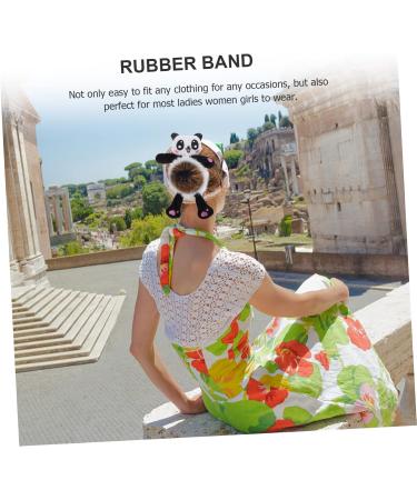 Beaupretty Rope panda head rope hair elastics elastic hair band hair rubber hair ties black tiara black scrunchies black rubber bands hair ponytail Miss hair tie holder fabric Rubber - Buy Online on GoSupps.com