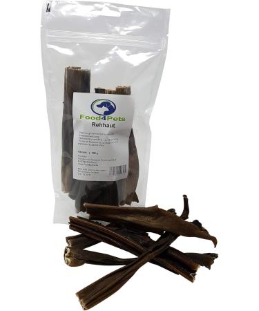 Food4Pets Deer Skin Dog Treats - Grain-Free 200g Chew Snacks | 100% Natural Game Meat for Healthy Dogs - Buy Online on GoSupps.com