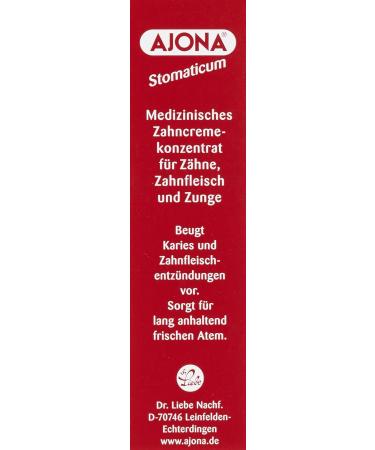 Dr. Rudolf Amor Nachfolger Ajona Stomaticum Medical Toothpaste Concentrate - 25 ml | Effective Oral Care for Healthy Teeth - Buy Online on GoSupps.com