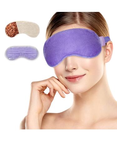 FDMGEL Microwave Heat Eye Mask Aromatherapy Moist Heat and Cold Therapy Sleep Eye Pillow for Dry Eyes Stye Puffy Migraine Fatigue Relief Gel Ice Pack for Eye Compress For Eyes