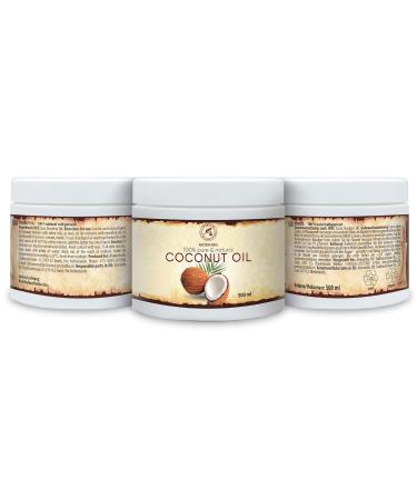 Coconut Oil 500ml - Pure Cold-Pressed Cocos Nucifera from Indonesia | Natural Body Butter & Hair Care - Buy Online on GoSupps.com