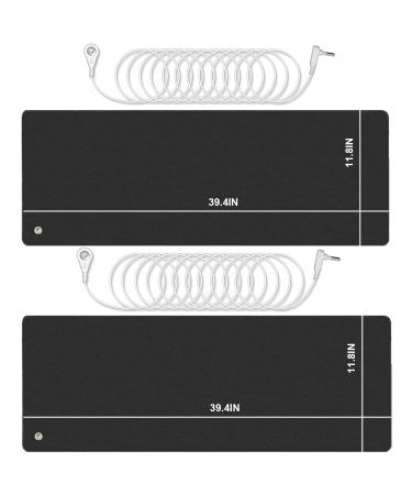 Tingmhua grounding mat with 2 ground cables for computers foot bed grounding products for better work and sleeping PU ornament pad (100 x 30 cm) 2 pieces