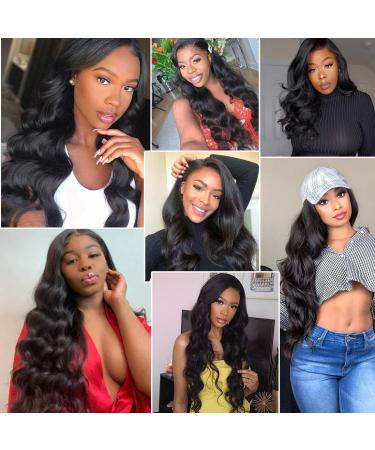 Body Wave Brazilian Human Hair Bundles with Closure - 10/12/14+10 Inch Virgin Hair Weave Extension Bundle with 4x4 Lace Closure - 12A Unprocessed Weft - Natural Color - Buy Online on GoSupps.com