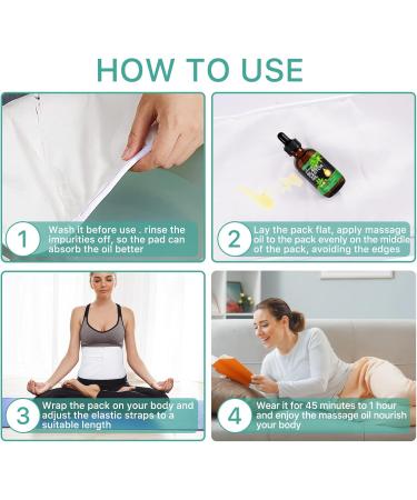 Organic Castor Oil Pack - Reusable Soft Compress for Waist & Neck Liver Detox Deep Sleep White - Buy Online on GoSupps.com