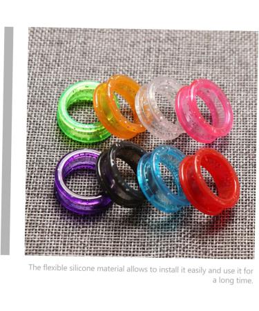 MipCase 18-Piece Non-Slip Silicone Thumb Scissors - Soft Protective Handles for Pet Grooming Stylist Tools - 2.8cm Rings in Assorted Colors - Buy Online on GoSupps.com