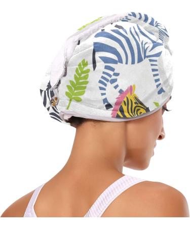 Pink Yellow Black Pintos Hair Towel 2 Pack - Super Absorbent Quick Dry Hair Turbans for Women & Girls - Buy Online on GoSupps.com