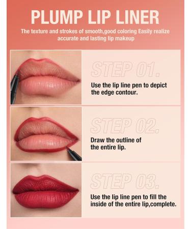  Erinde Erinde Waterproof Matte Lip Liner Long Lasting Tattoo Pigment Permanent Natural Lip Marker #01 - Buy Online on GoSupps.com