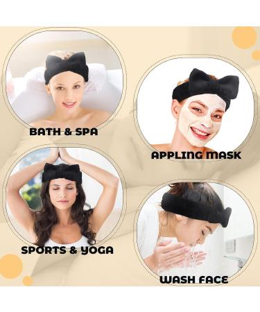 24 Pcs Sleepover Party Favors: 12 Black Spa Headbands & 12 Silk Eye Masks - Perfect for Girls' Pajama Party - Buy Online on GoSupps.com