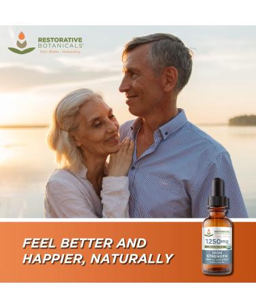 Restorative Botanicals High Strength Hemp Oil 1250mg | Chocolate Mint Flavor | 2 oz - 120 Servings - Buy Online on GoSupps.com