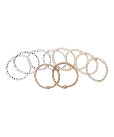 L. Erickson Narrow Grab & Go Pony Variety 10-Pack - Neutral Multi | Elastic Hair Ties Set for Women | Hair Accessories - Buy Online on GoSupps.com