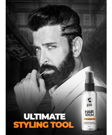 Beardo Hair Growth Serum for Men | Argan Oil for Softer Shinier & Thicker Hair | Tames Frizz & Seals Moisture | 1.69 oz - Shop Internationally - Buy Online on GoSupps.com