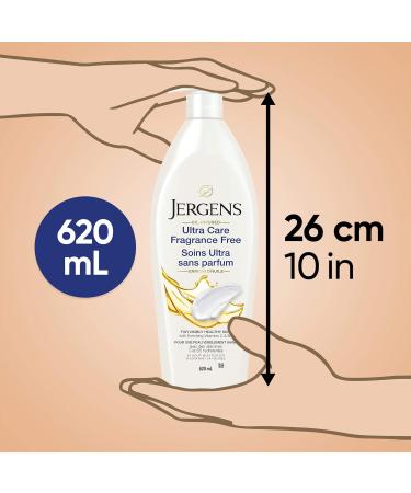 Jergens Ultra Care Fragrance Free Oil-Infused Moisturizer & Body Lotion for Extra-Dry Skin (620 Ml) 620 ml (Pack of 1) 620mL - Buy Online on GoSupps.com