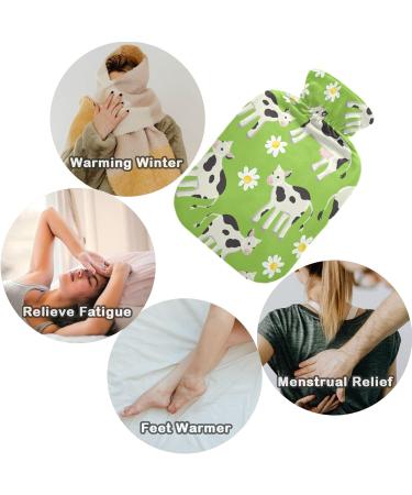 Naanle Hot Water Bottle with Daisy Cow Cover - 1L Pain Relief for Menstrual Cramps | Heat & Cold Therapy for Hands & Feet - International Shipping - Buy Online on GoSupps.com