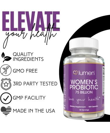 Lumen Naturals Women's Probiotic 75 Billion CFU - Multiple Strains - Maktrek Technology - 180 Count - 60 Servings (180 Count (Pack of 1)) - Buy Online on GoSupps.com