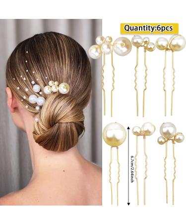 30-Piece Gold Wedding Pearl Hair Pins for Brides - Elegant Bridal Rhinestone Hair Accessories for Updos - Bridesmaid Women - Buy Online on GoSupps.com
