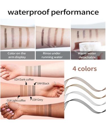 Magic Eyebrow Pencil-3D Waterproof Microblading Eyebrow Pencil Contouring Pen 4 Tipped Precise Brow Pen Magic Microblading Eyebrow Pen Natural Fine Stroke Microblading Eyebrow Pencil (ALLx4) - Buy Online on GoSupps.com