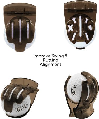 Golf-EZ TRI-LINE Golf Ball Alignment Kit with Hat Clip Ball Marker and Carry Case | Swing Path Arrows & Ball Identifiers Blue/Black - Buy Online on GoSupps.com