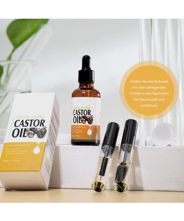 Shefave Castor Oil Organic Cold Pressed Scalp Oil with Hair Oil Applicator Hair Oil for Dry Hair Hair Growth Oil Castor Oil for Eyelashes Hair Skin Nails Beard Strengthening the Hair Root - Buy Online on GoSupps.com