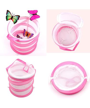 TAIZER Butterfly Habitat Insect Cage Bug Catcher Net Butterfly Habitat Cage Insect Reproduction Mesh Insect Habitat Collapsible Bug Catcher Net Insect Mesh Cage Mini Habitat Cage (Pink) - Buy Online on GoSupps.com