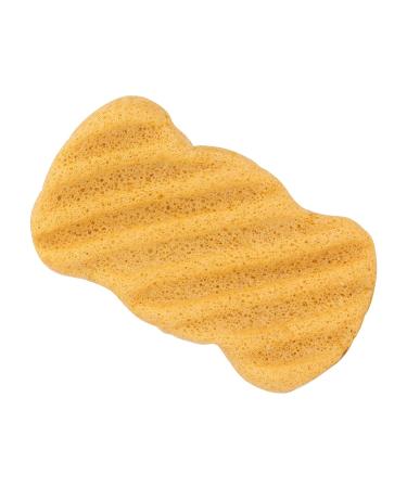 Eco-Friendly Facial Sponge | Plant Fiber Cleansing Puff for Beauty & Bath | Long Waves Ginger Pattern - Buy Online on GoSupps.com