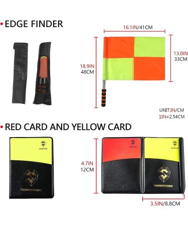 Shinestone Soccer Referee Flag Set with Case - 2 Designs | Football Linesman Flags Kit for Matches - Buy Online on GoSupps.com