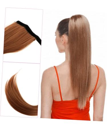SOESFOUFU Curly Wig Ponytail Hair Extension Real Hair Ponytail Heat Synthetic Wavy Wig Curly Closure Wig Human Hair Curly Wigs Dark Brown Wig Clip-on Scarf High Temperature Wire Women's - Buy Online on GoSupps.com