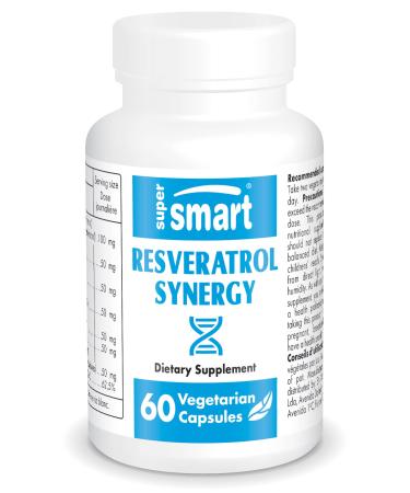 Resveratrol synergy - potent natural antioxidants (fisetine pterostilben quercetin polydatin proanthocyanidine) - supports the fight against oxidative stress - gluten -free - supersmart