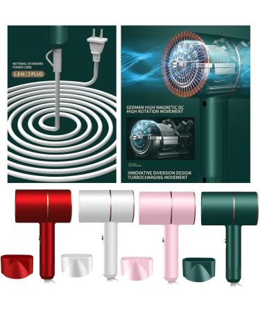 barenx Hammer Hair Dryer Constant Temperature Fast Drying Blow Dryer 3 Gears Hot & Cold Wind for Home Travel US Plug - White - Buy Online on GoSupps.com